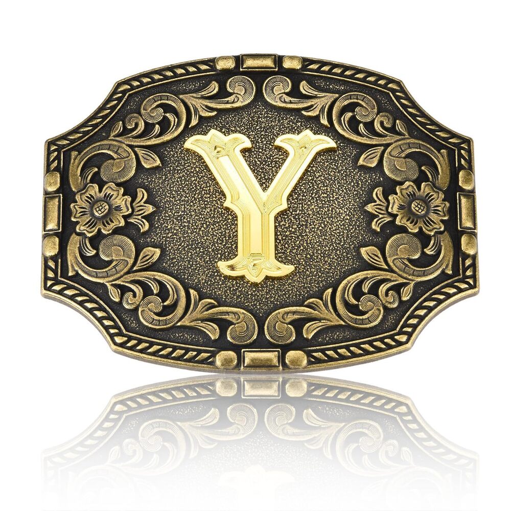 9247 Western Belt Buckle Initial Letters Y Cowboy Rodeo Belt Buckles Cowboy